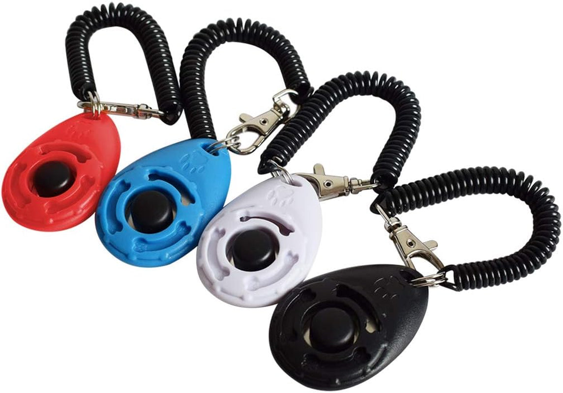 - 4 Pack Dog Training Clicker with Wrist Strap, Pet Training Clicker Set