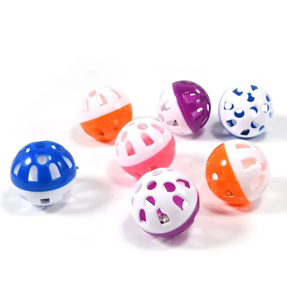 10-Piece Colorful Rolling Bell Ball Toy Set for Parakeets & Cockatiels