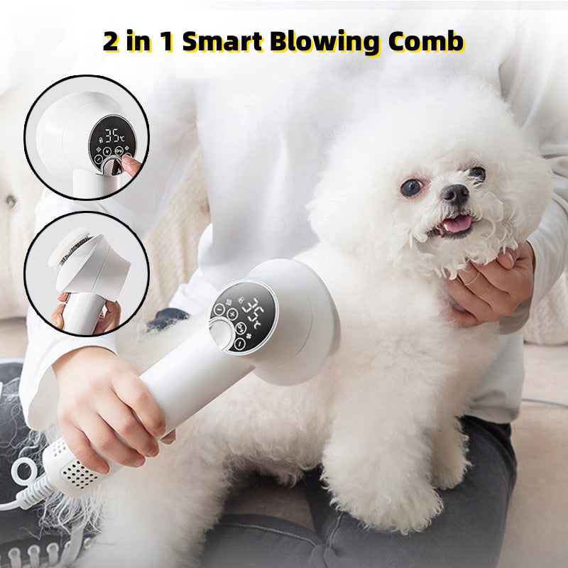 Smart Pet Blow Dryer and Comb Combo for Dogs & Cats