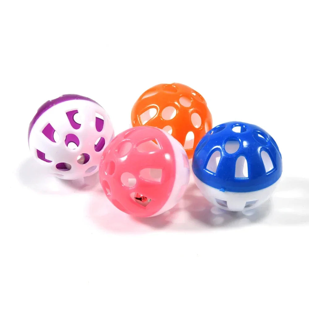 10-Piece Colorful Rolling Bell Ball Toy Set for Parakeets & Cockatiels