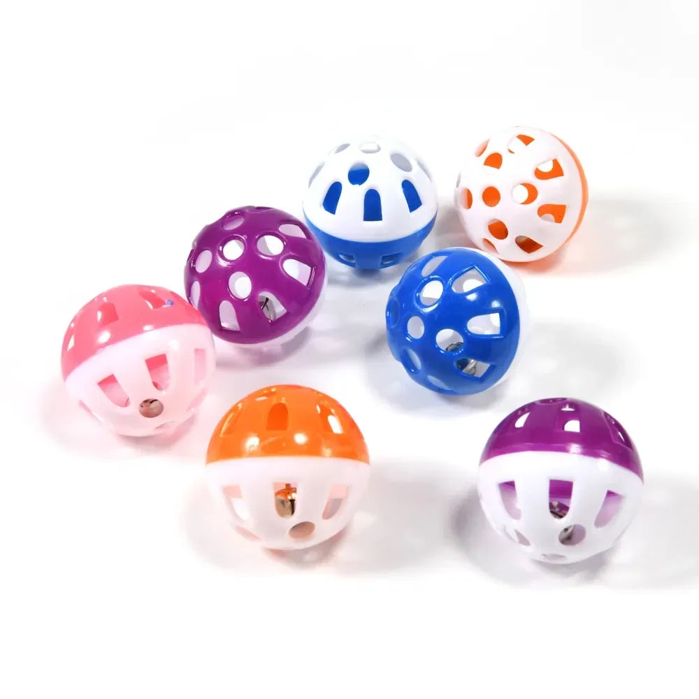 10-Piece Colorful Rolling Bell Ball Toy Set for Parakeets & Cockatiels