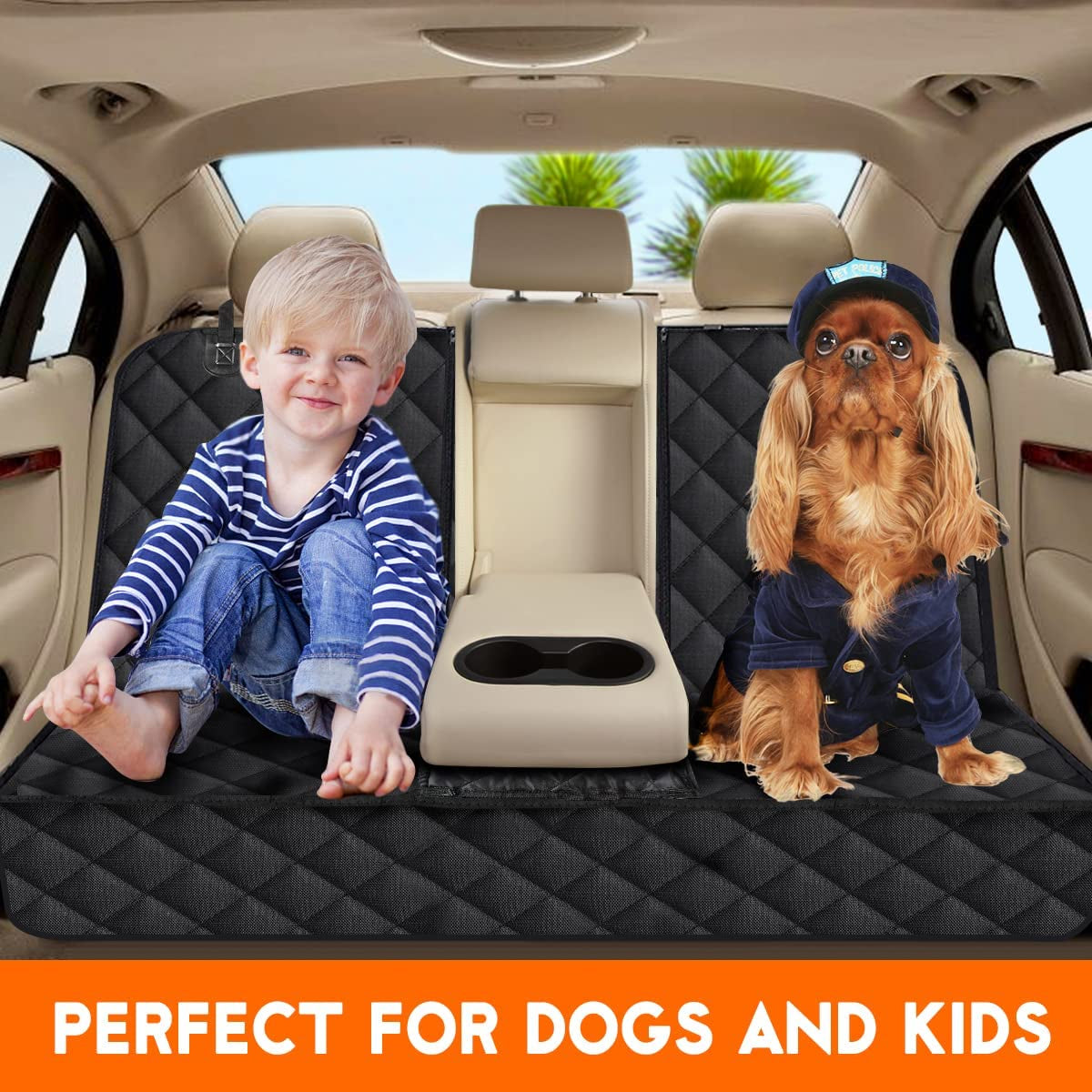 Dog Car Seat Cover - Back Seat Cover for Dogs Pet Car Seat Protector