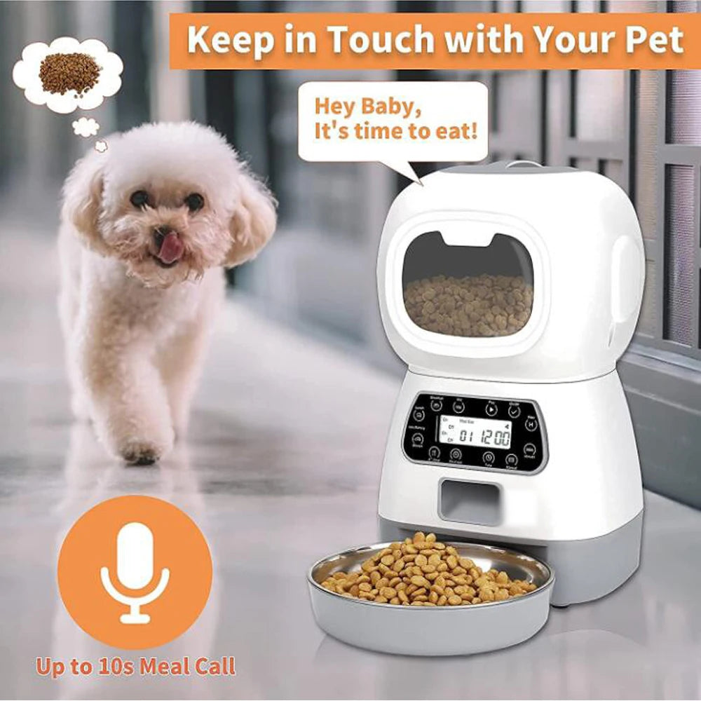 Automatic Smart Pet Feeder for Cats & Dogs - Timed Portion Control