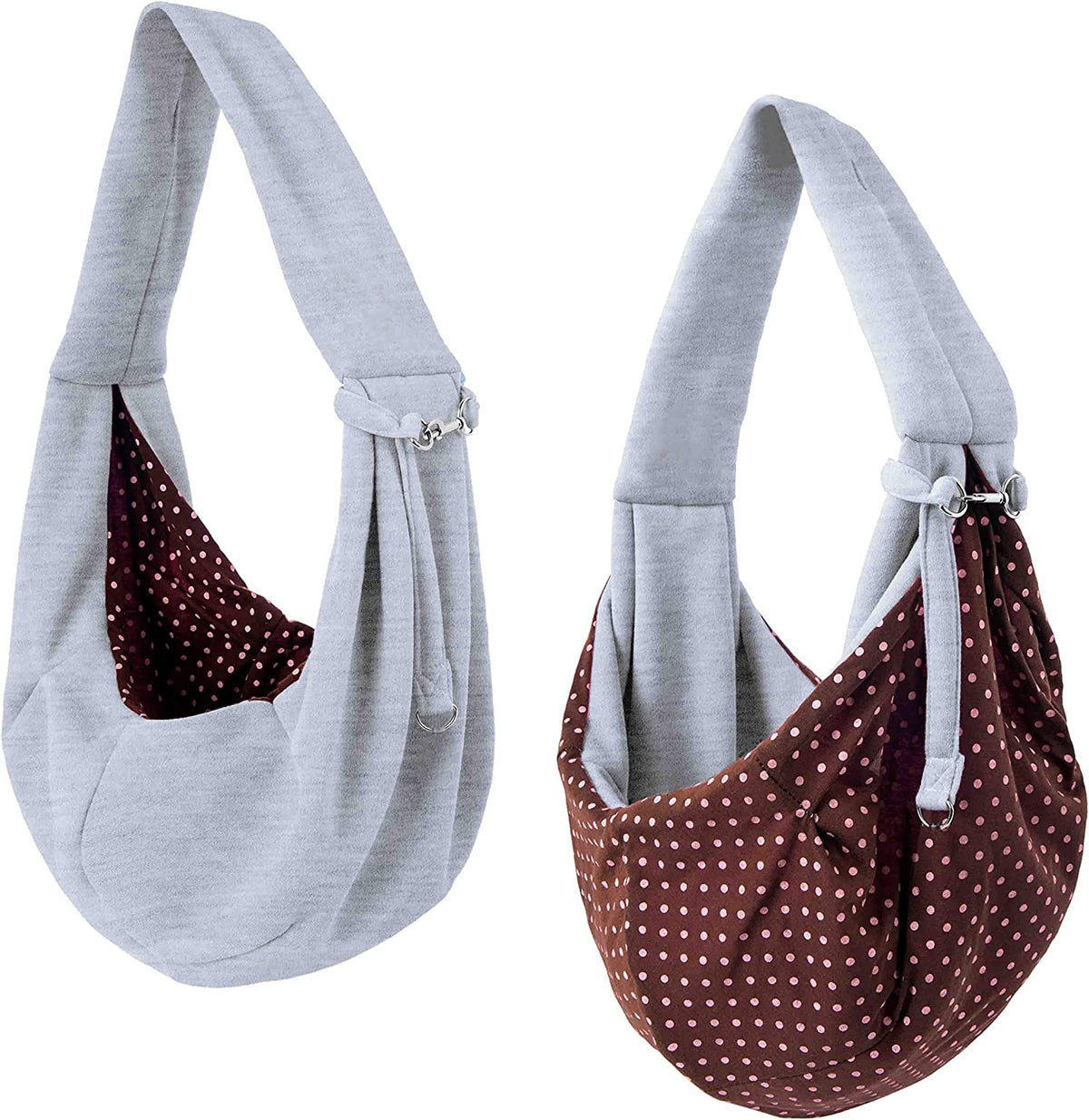 Dog and Cat Sling Carrier – Hands Free Reversible Pet Papoose Bag - Soft Pouch and Tote Design – Suitable for Puppy, Small Dogs, and Cats for Outdoor Travel