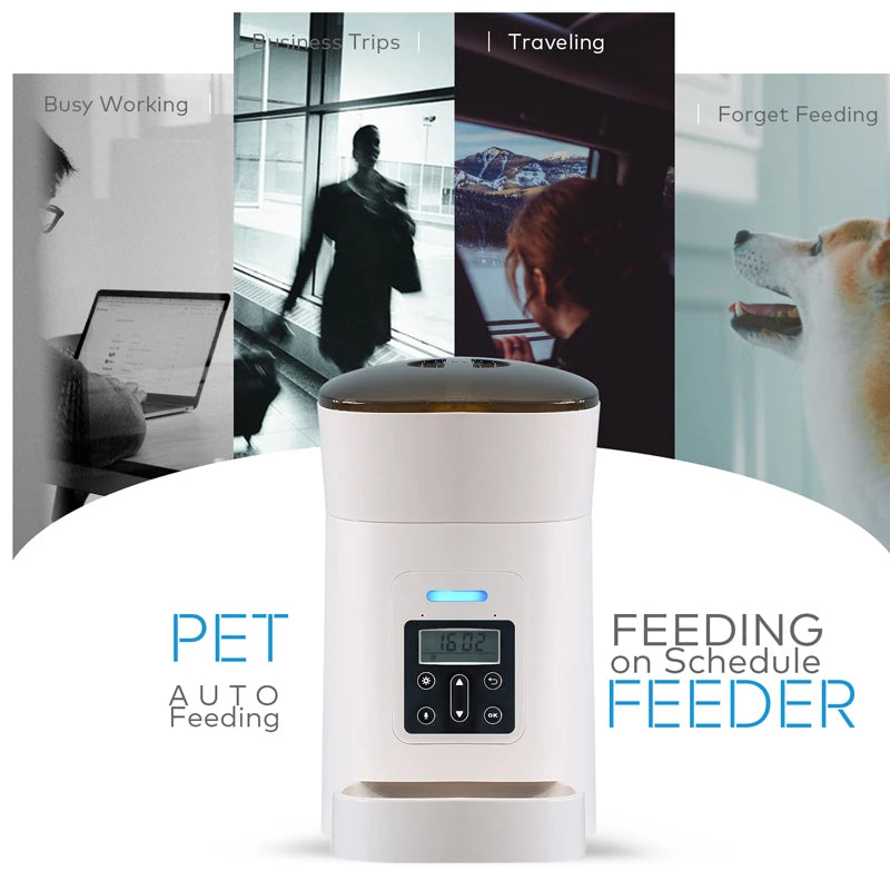 Automatic Smart Pet Feeder for Cats & Dogs - Timed Portion Control