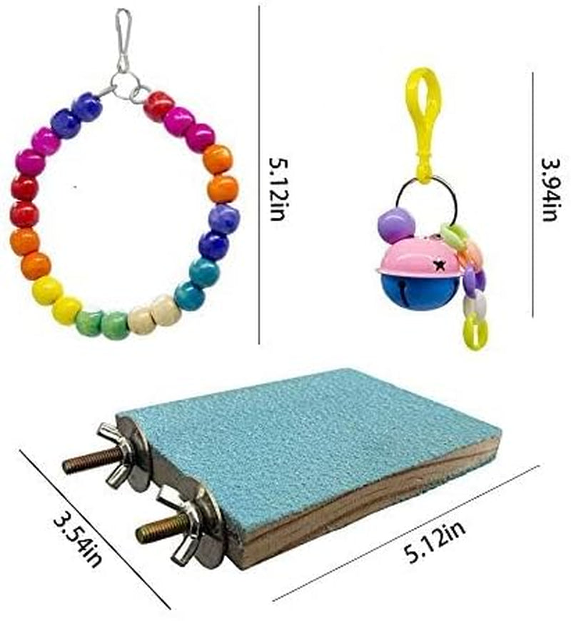 8 Pcs Parrot Toys Assortment - Hanging Cage Accessories for Parakeets & Cockatiels