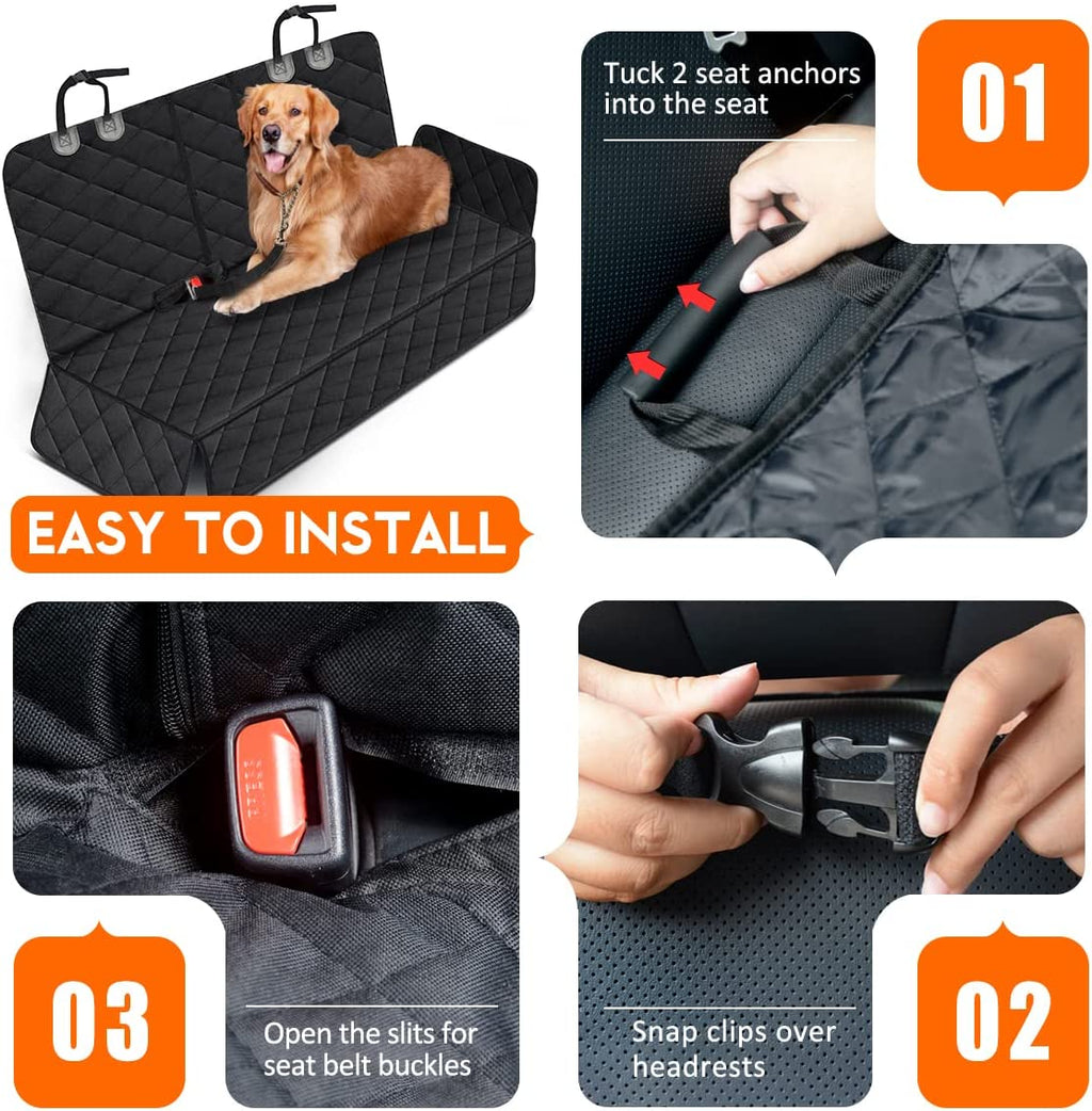 Dog Car Seat Cover - Back Seat Cover for Dogs Pet Car Seat Protector