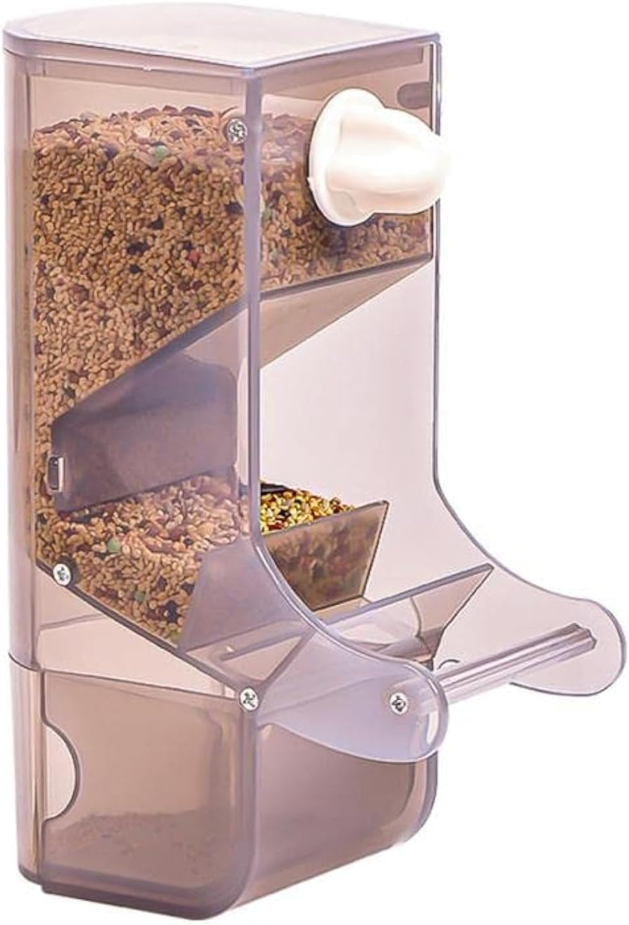Automatic Bird Feeder No-Mess Bird Feeder Parrot Feeder Cage Accessories for Budgerigar Canary Lovebord Finch Parakeet